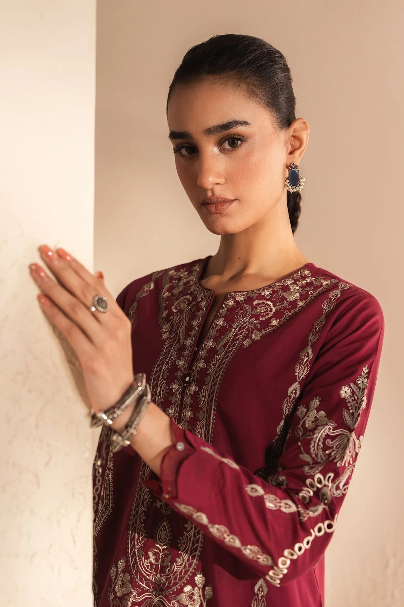 ETHNC EMBROIDERED SUIT (E4164/103/415)