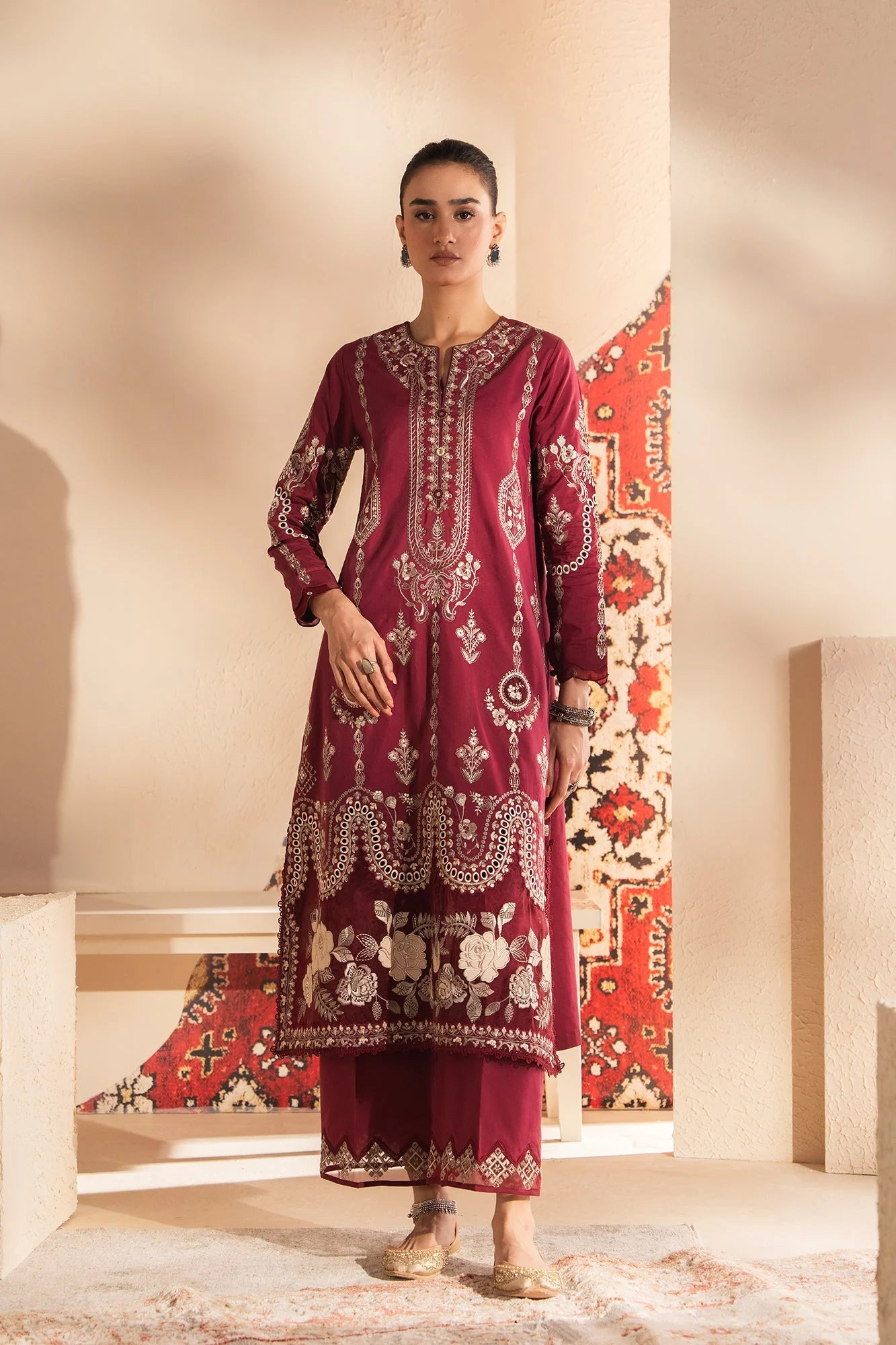 ETHNC EMBROIDERED SUIT (E4164/103/415)