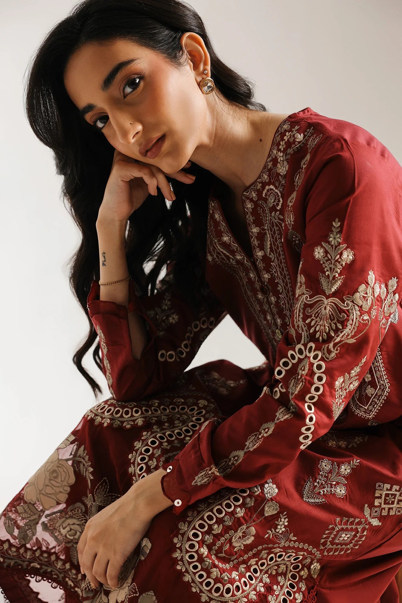 ETHNC EMBROIDERED SUIT (E4164/103/415)