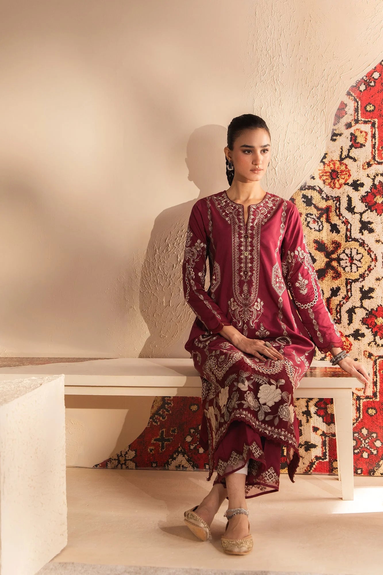 ETHNC EMBROIDERED SUIT (E4164/103/415)