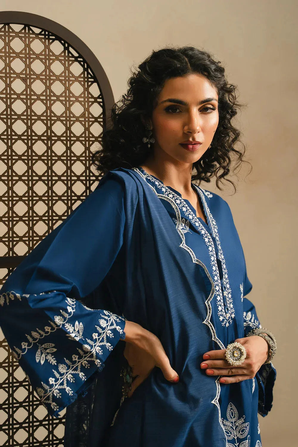 Ethnc Rozana Collection SS '26 Drop V - Embroidered Suit | E4294/103/619