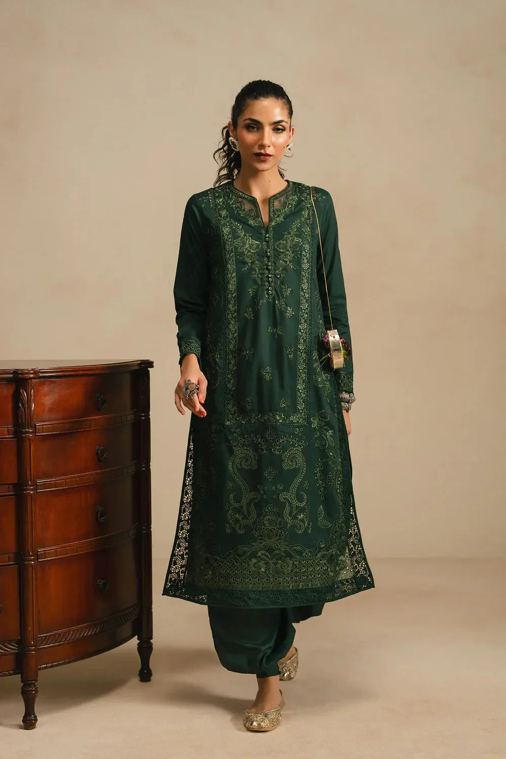 Ethnc Rozana Collection SS '26 Drop V - Embroidered Suit | E4297/103/704