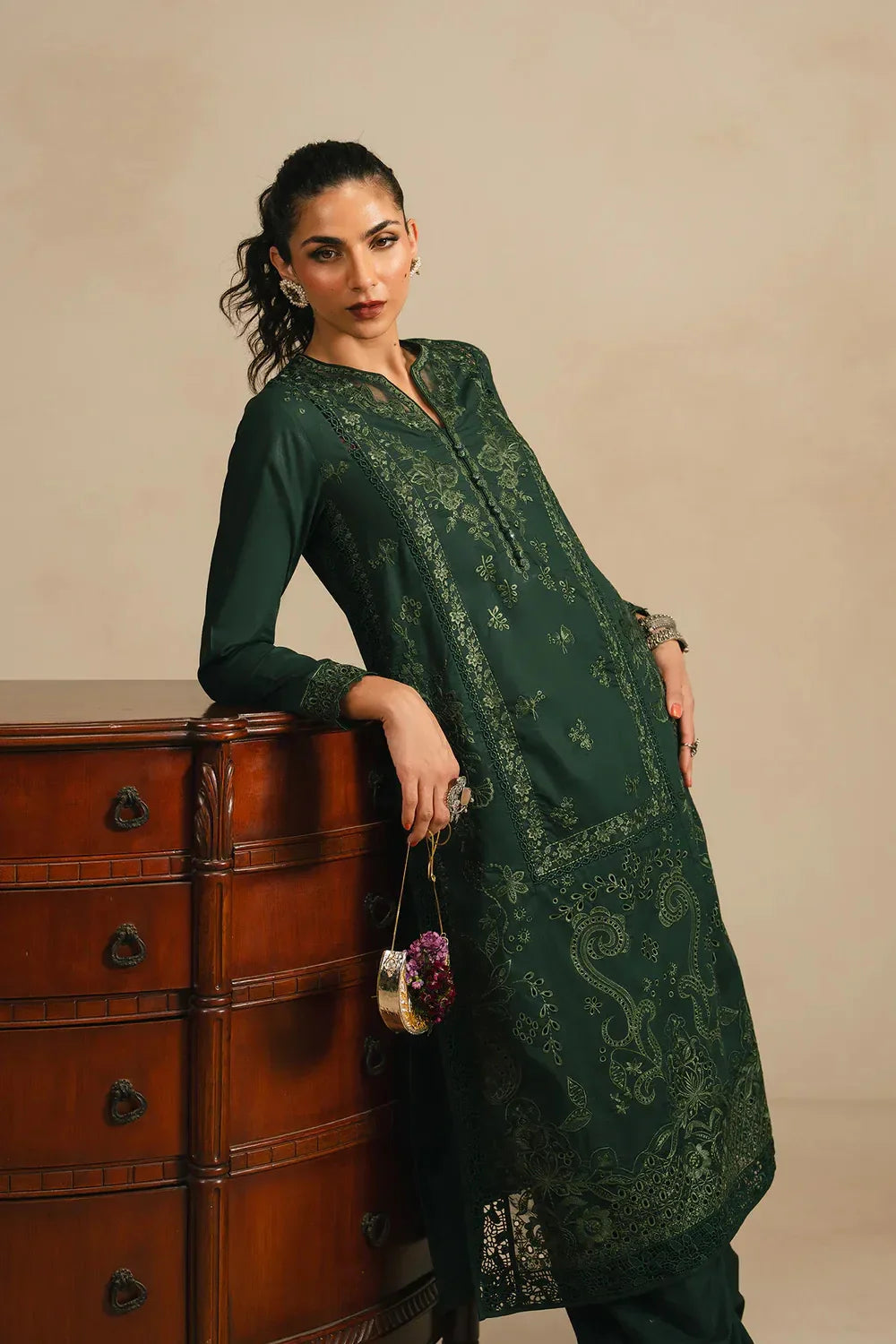 Ethnc Rozana Collection SS '26 Drop V - Embroidered Suit | E4297/103/704