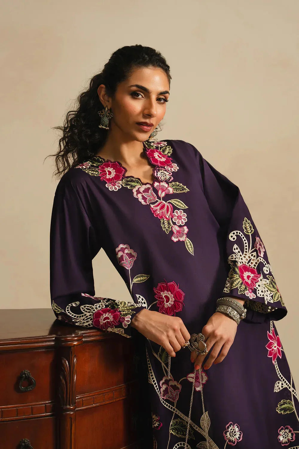 Ethnc Rozana Collection SS '26 Drop V - Embroidered Suit | E4305/103/502