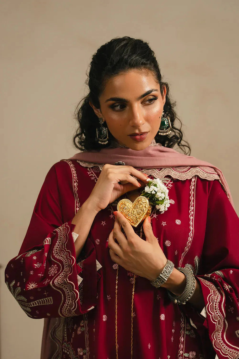 Ethnc Rozana Collection SS '26 Drop V - Embroidered Suit | E4379/103/305