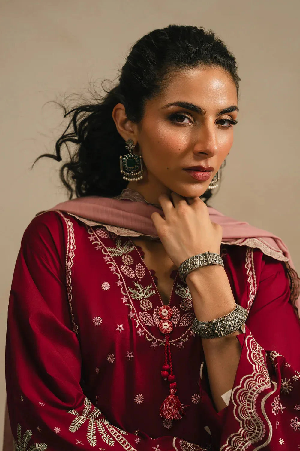 Ethnc Rozana Collection SS '26 Drop V - Embroidered Suit | E4379/103/305