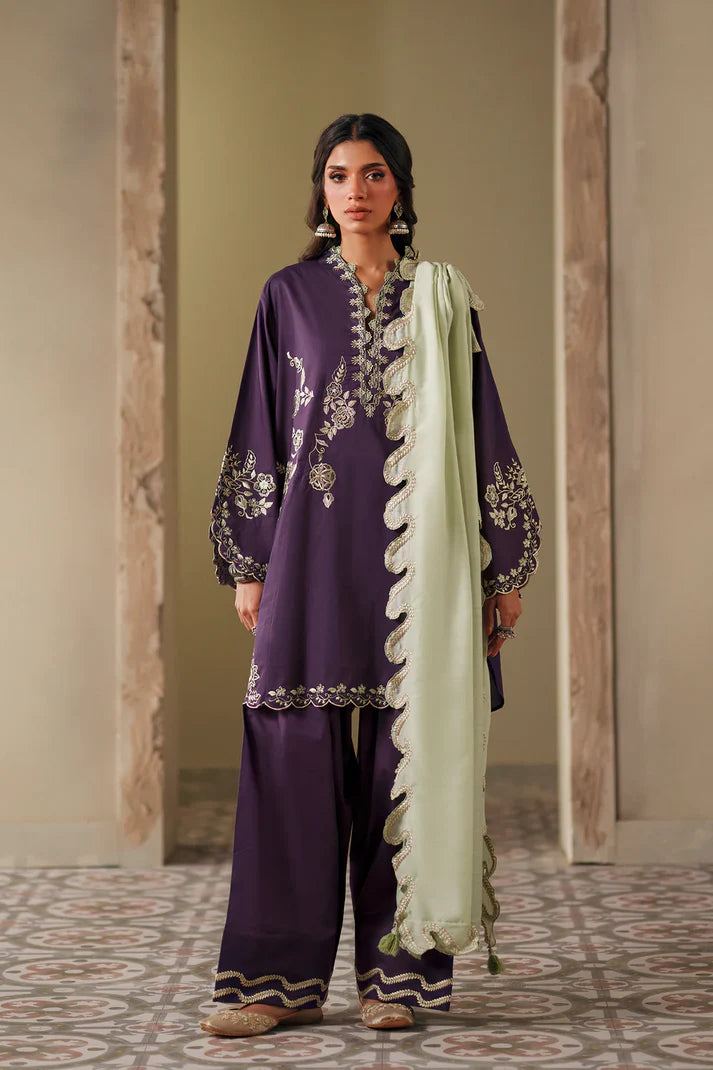 PLUM PURPLE | E4388/103/520 | Rozana Collection SS '26- Drop 7 | Ethnc