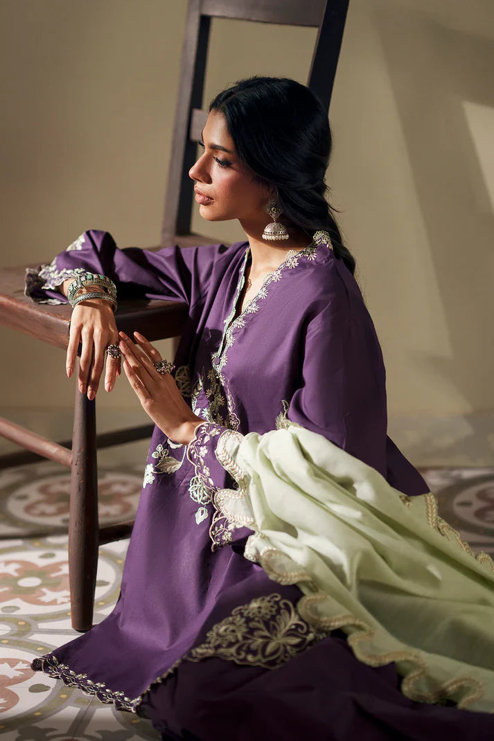 PLUM PURPLE | E4388/103/520 | Rozana Collection SS '26- Drop 7 | Ethnc