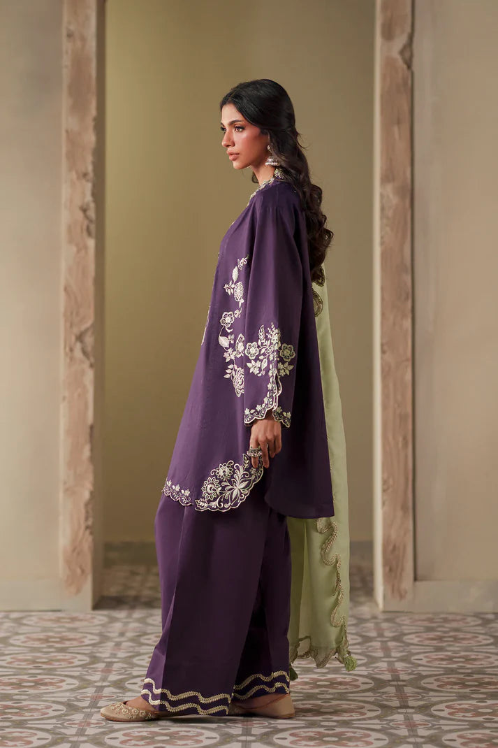 PLUM PURPLE | E4388/103/520 | Rozana Collection SS '26- Drop 7 | Ethnc