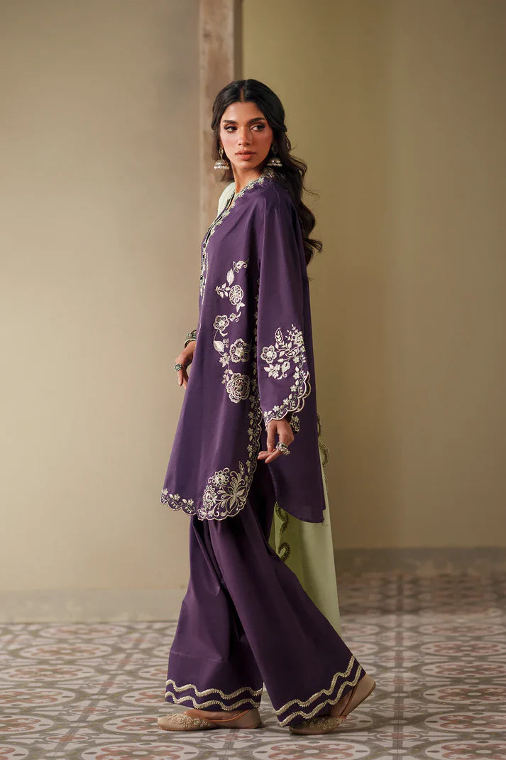PLUM PURPLE | E4388/103/520 | Rozana Collection SS '26- Drop 7 | Ethnc
