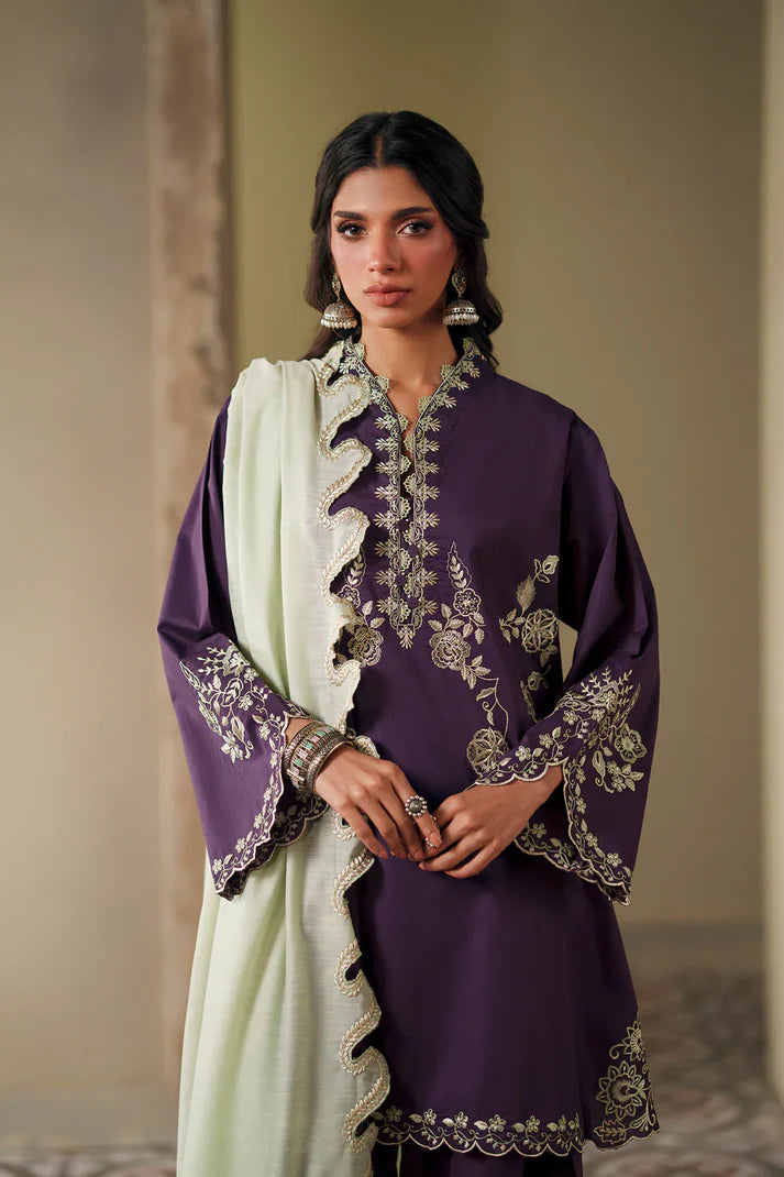 PLUM PURPLE | E4388/103/520 | Rozana Collection SS '26- Drop 7 | Ethnc
