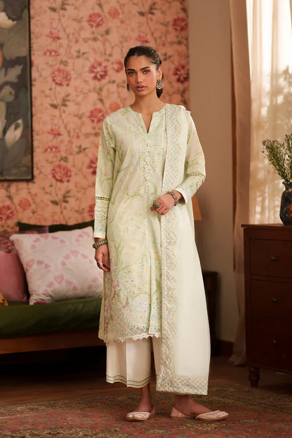 Ethnc Rozana Summer '26 - Embroidered Suit - Pastel Green | E4418/103/722