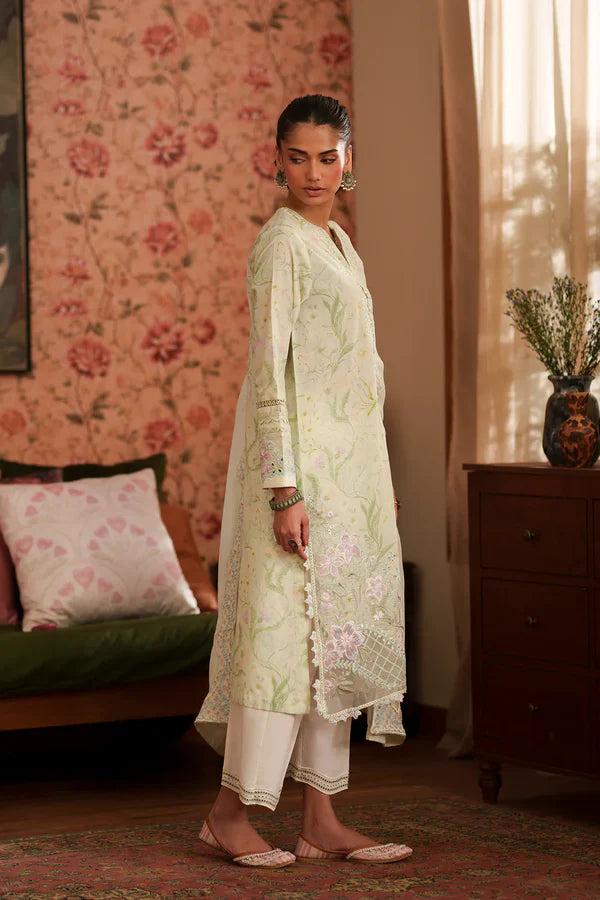 Ethnc Rozana Summer '26 - Embroidered Suit - Pastel Green | E4418/103/722