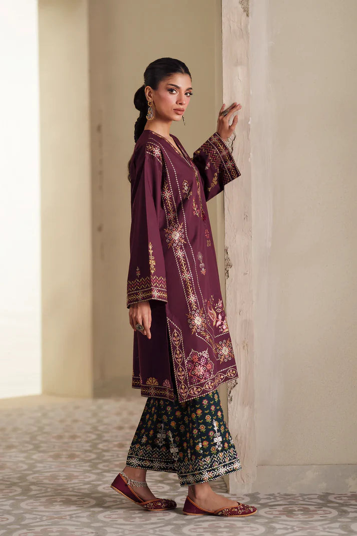 DEEP BURGUNDY | E4453/103/414 | Rozana Collection SS '26- Drop 7 | Ethnc