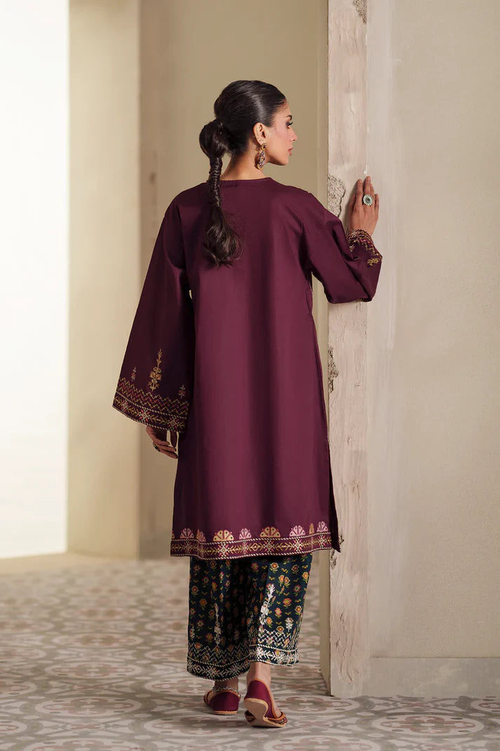 DEEP BURGUNDY | E4453/103/414 | Rozana Collection SS '26- Drop 7 | Ethnc