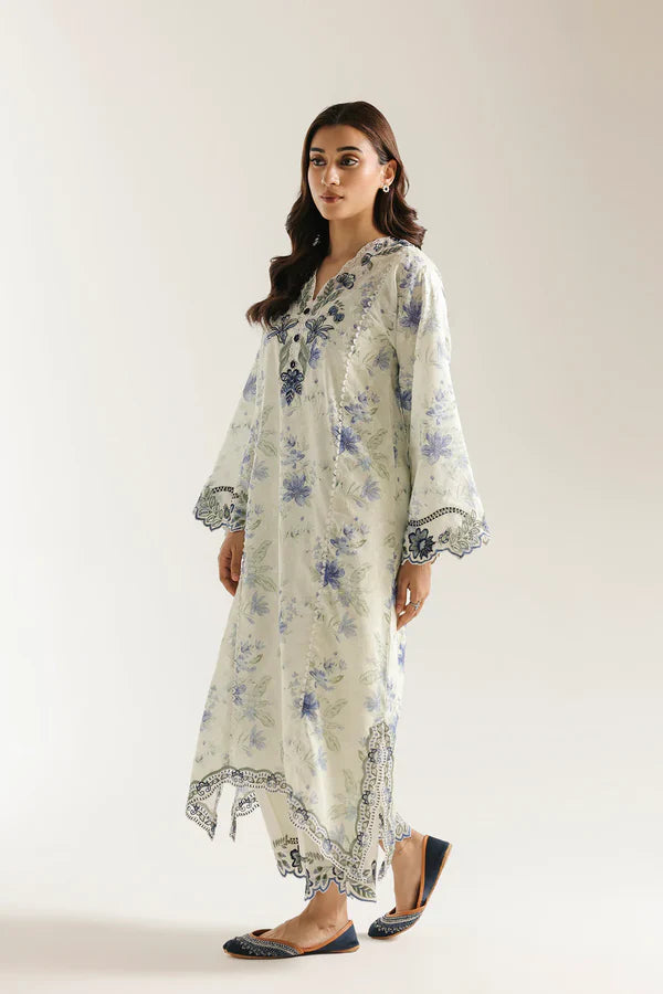 Ethnc Rozana Summer '26 - Embroidered Suit - Pale Green | E4458/103/130