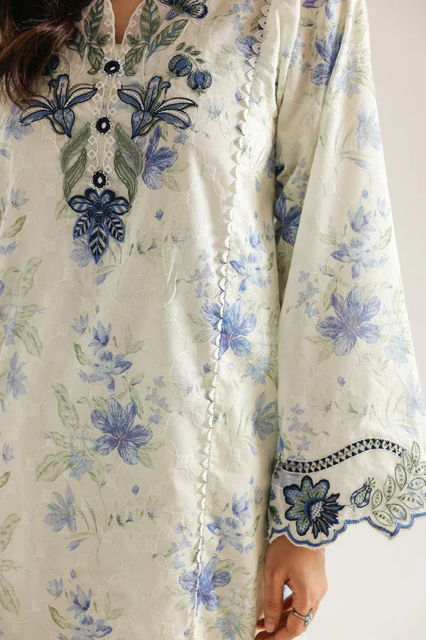 Ethnc Rozana Summer '26 - Embroidered Suit - Pale Green | E4458/103/130