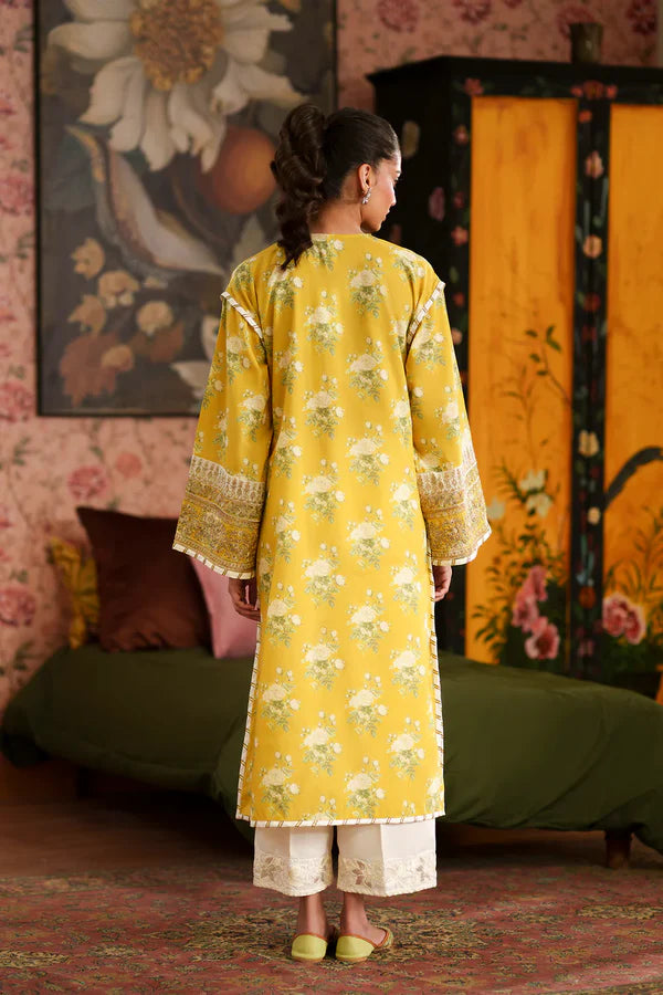 Ethnc Rozana Summer '26 - Embroidered Suit - Yellow | E4494/103/104