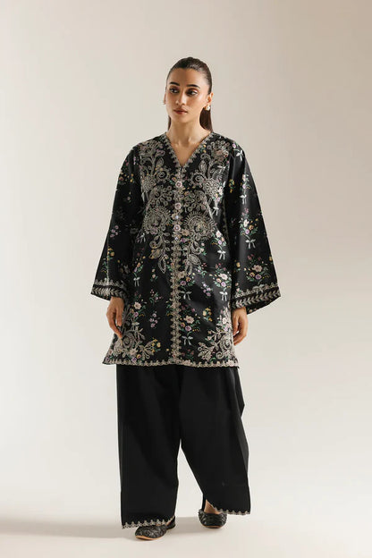 Ethnc Rozana Summer '26 - Embroidered Suit - Black | E4497/103/901