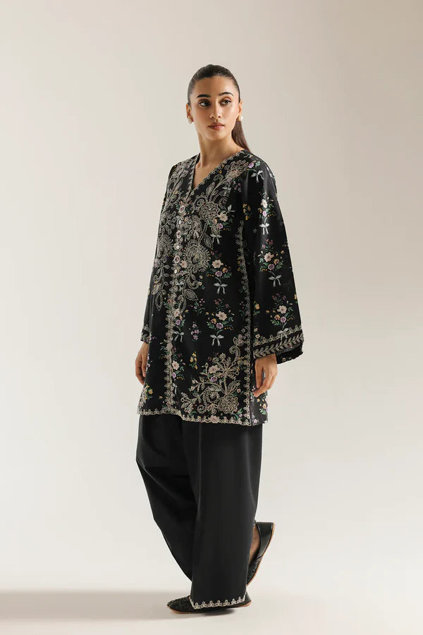 Ethnc Rozana Summer '26 - Embroidered Suit - Black | E4497/103/901