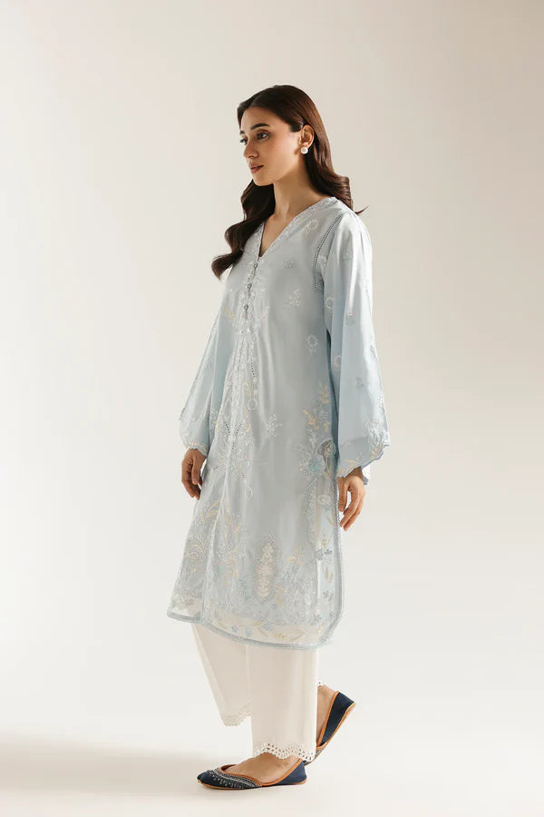 Ethnc Rozana Summer '26 - Embroidered Suit - Baby Blue | E4541/103/633