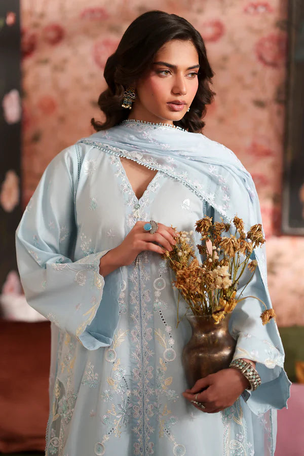 Ethnc Rozana Summer '26 - Embroidered Suit - Baby Blue | E4541/103/633