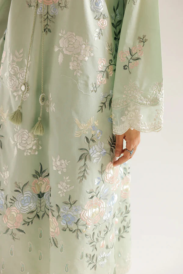 Ethnc Rozana Summer '26 - Embroidered Suit - Light Green | E4613/103/709