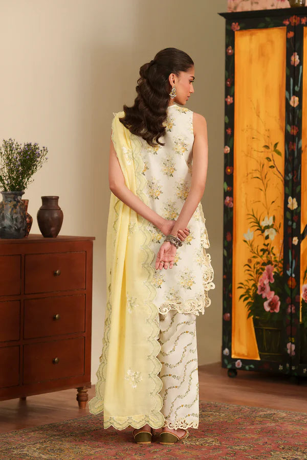Ethnc Rozana Summer '26 - Embroidered Suit - Vanilla ICE | E4620/103/005