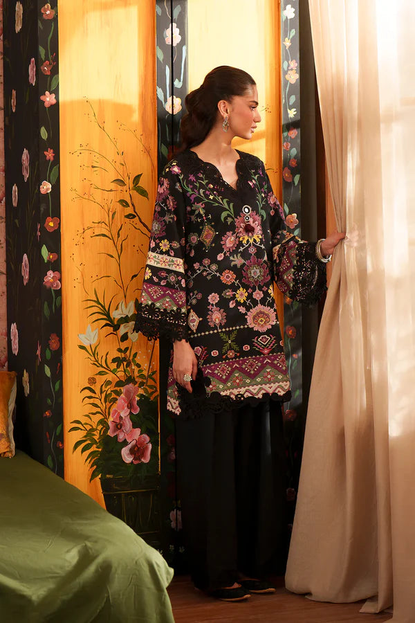 Ethnc Rozana Summer '26 - Embroidered Suit - Black | E4628/103/901