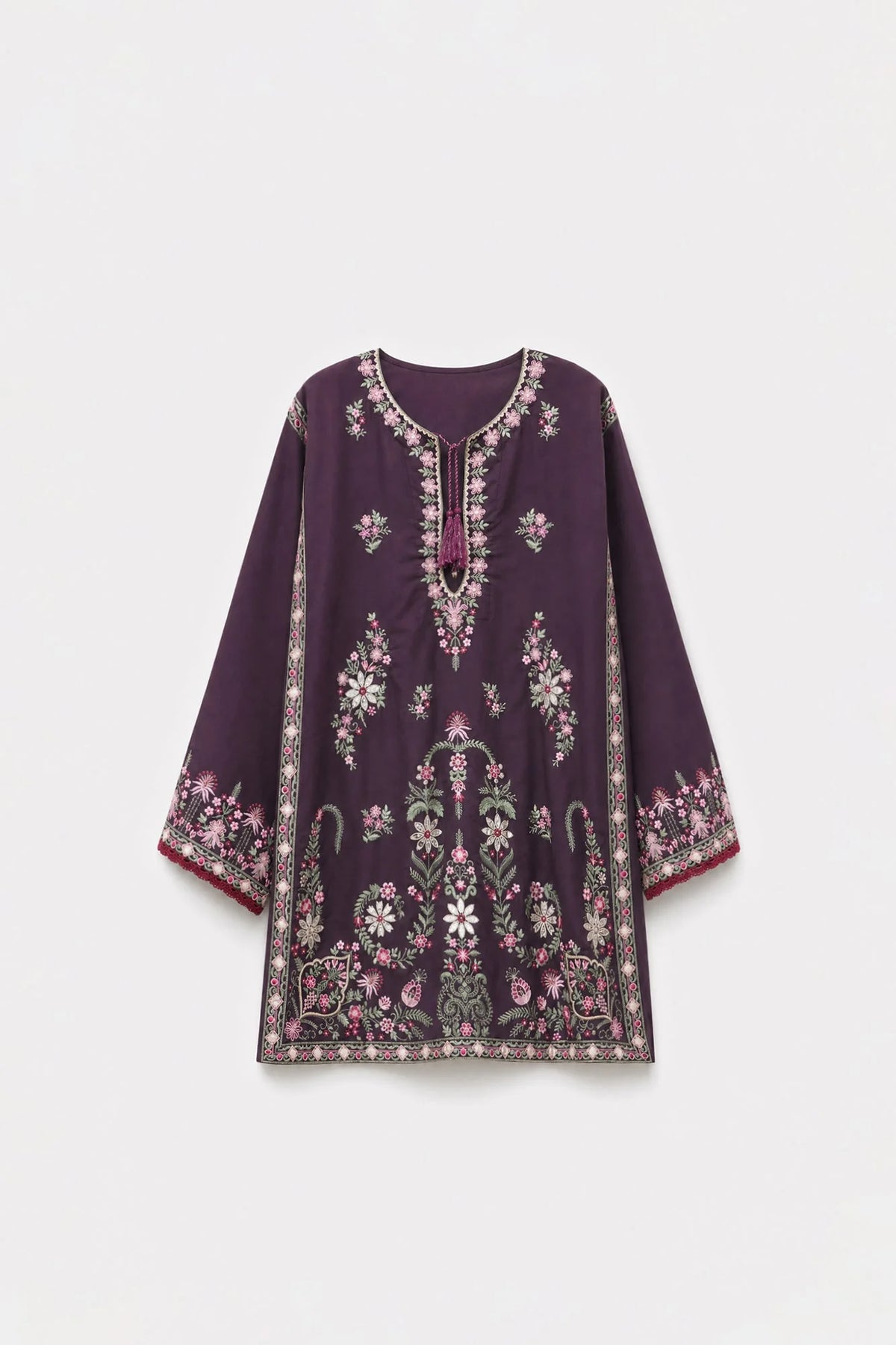 EMBROIDERED SUIT (E4775-103-503) Ethnc - Rozana Winter Drop III