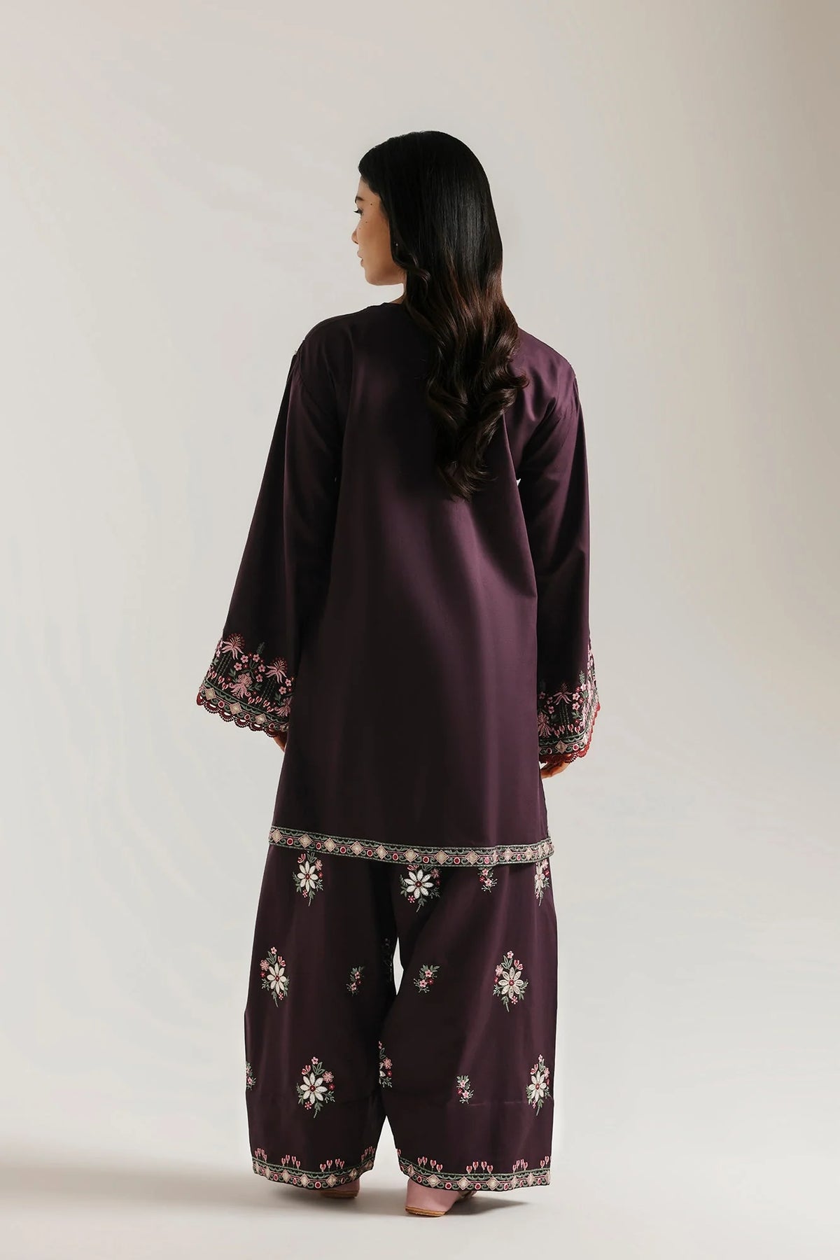 EMBROIDERED SUIT (E4775-103-503) Ethnc - Rozana Winter Drop III