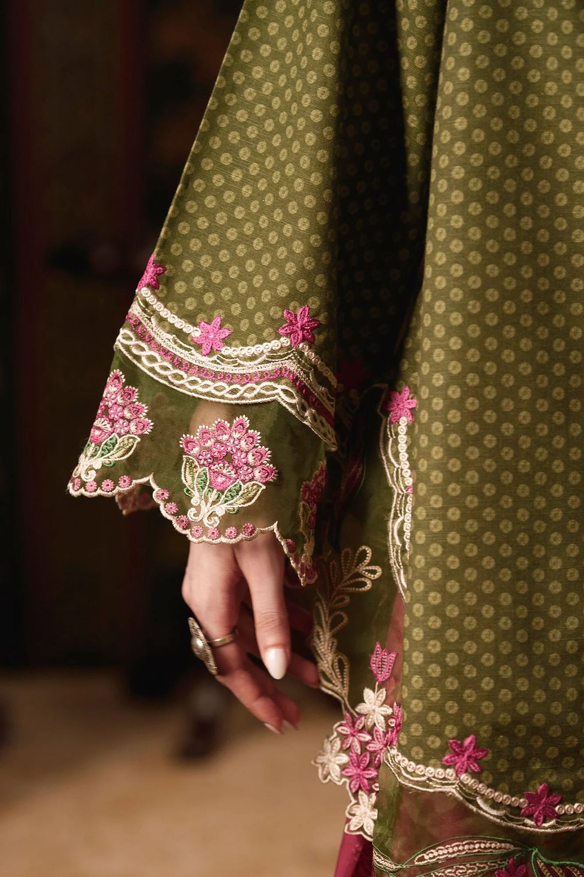 EMBROIDERED SUIT (E4906-103-709) Ethnc - Rozana Winter Drop III