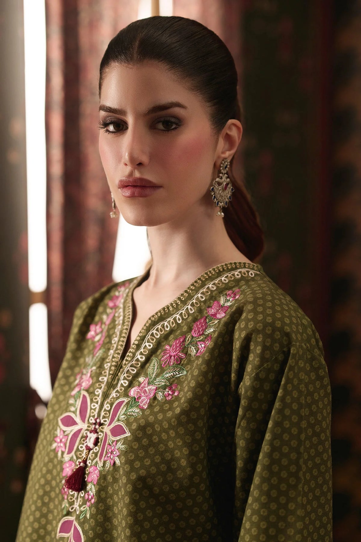 EMBROIDERED SUIT (E4906-103-709) Ethnc - Rozana Winter Drop III