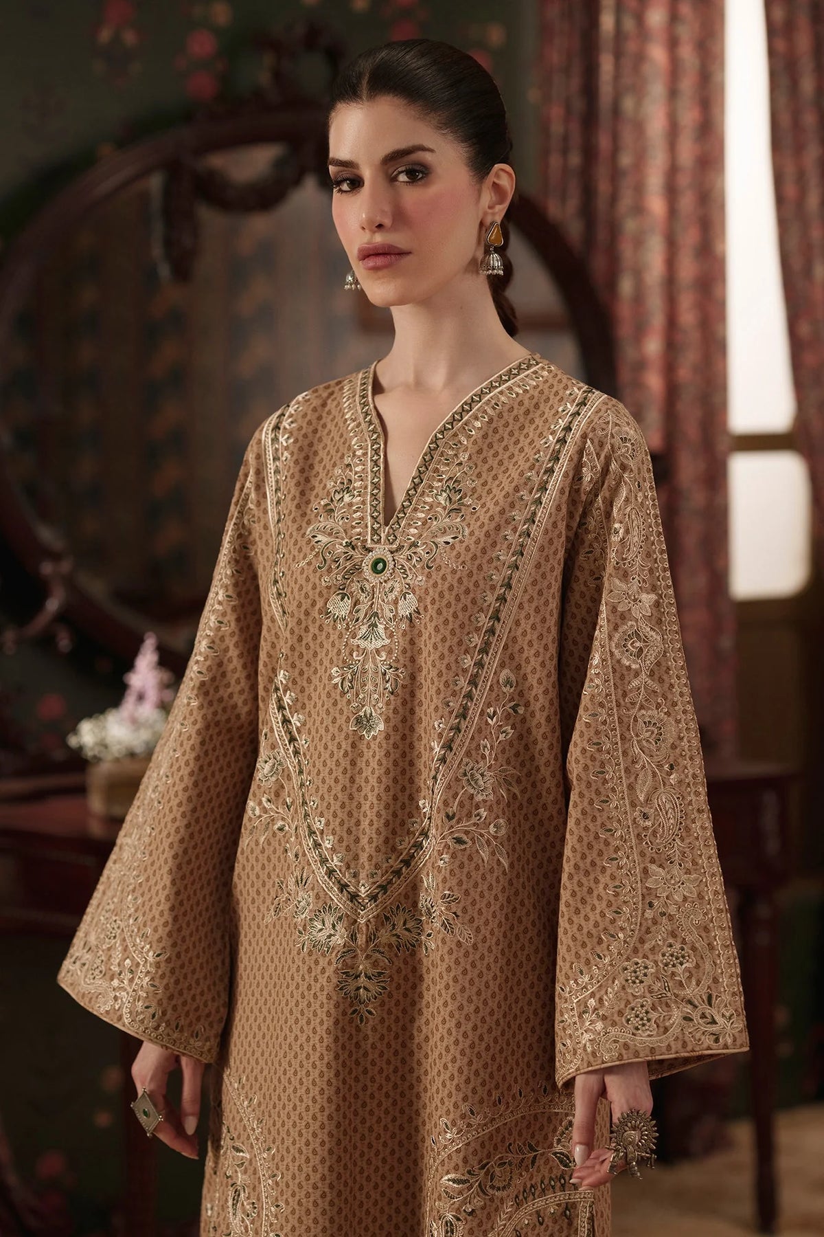 EMBROIDERED SUIT (E4925-103-808) Ethnc - Rozana Winter Drop III
