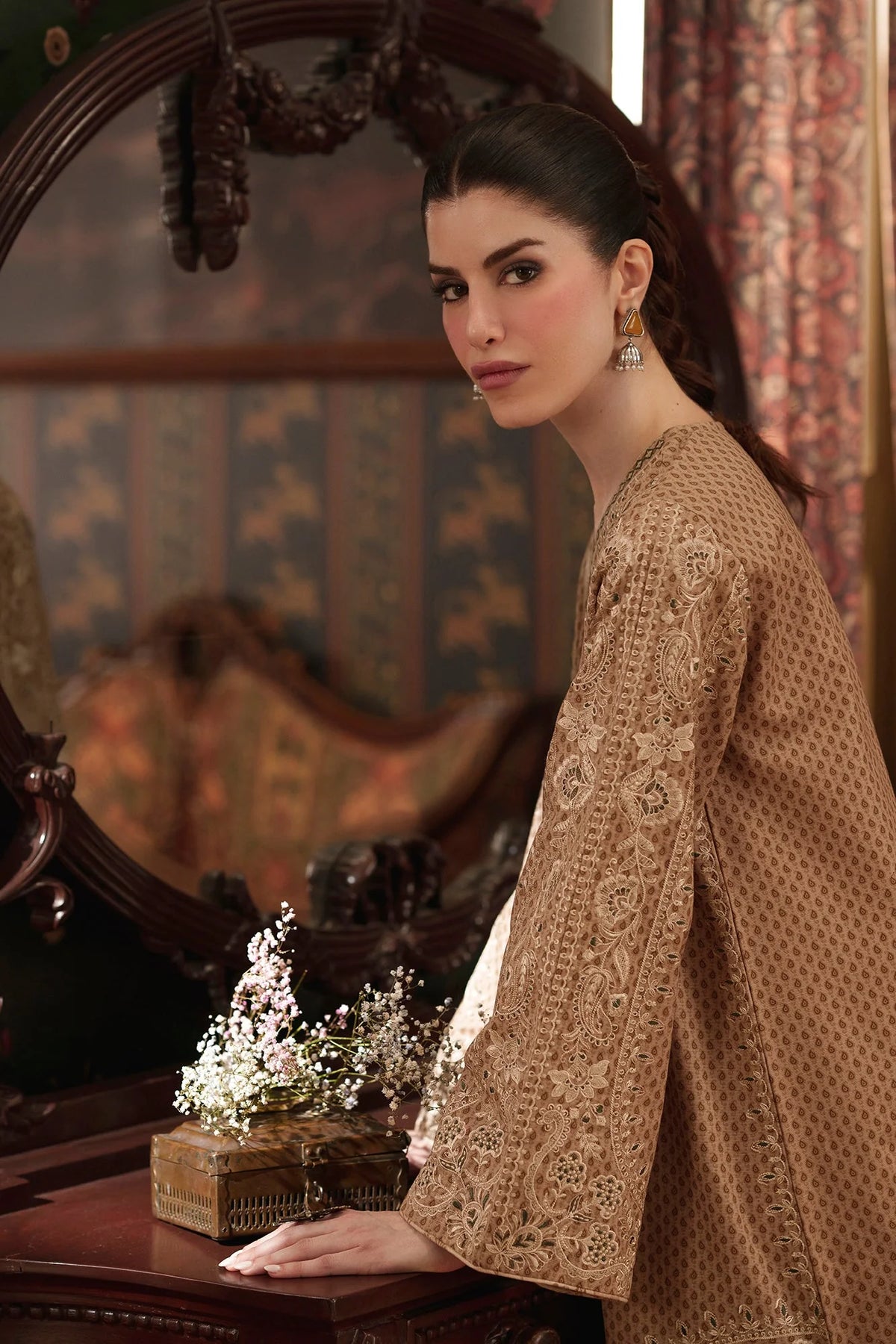 EMBROIDERED SUIT (E4925-103-808) Ethnc - Rozana Winter Drop III