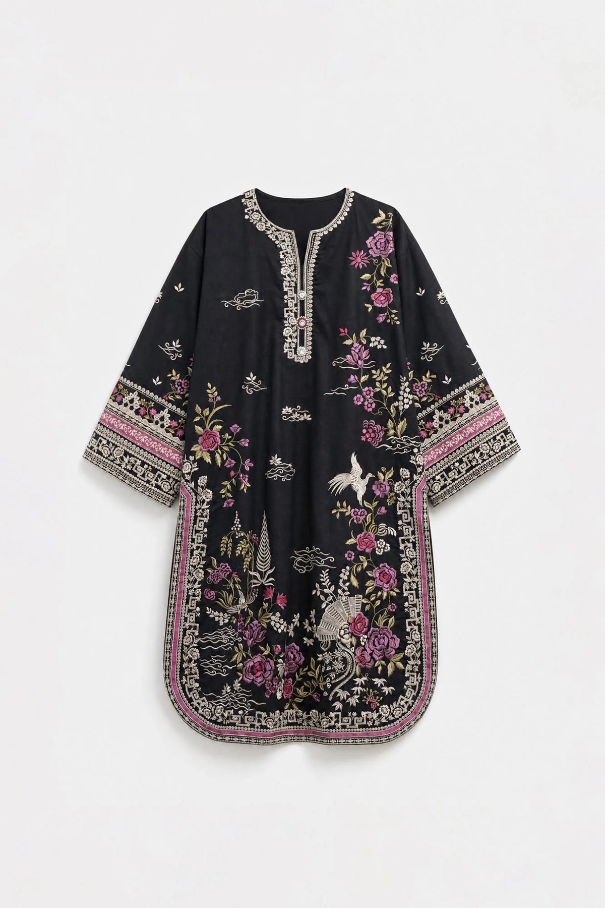 EMBROIDERED SUIT (E4932-103-901) Ethnc - Rozana Winter Drop III