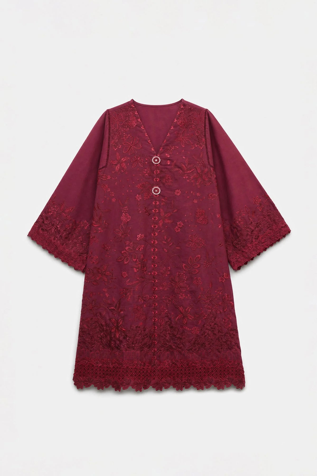 EMBROIDERED SUIT (E4933-103-304) Ethnc - Rozana Winter Drop III