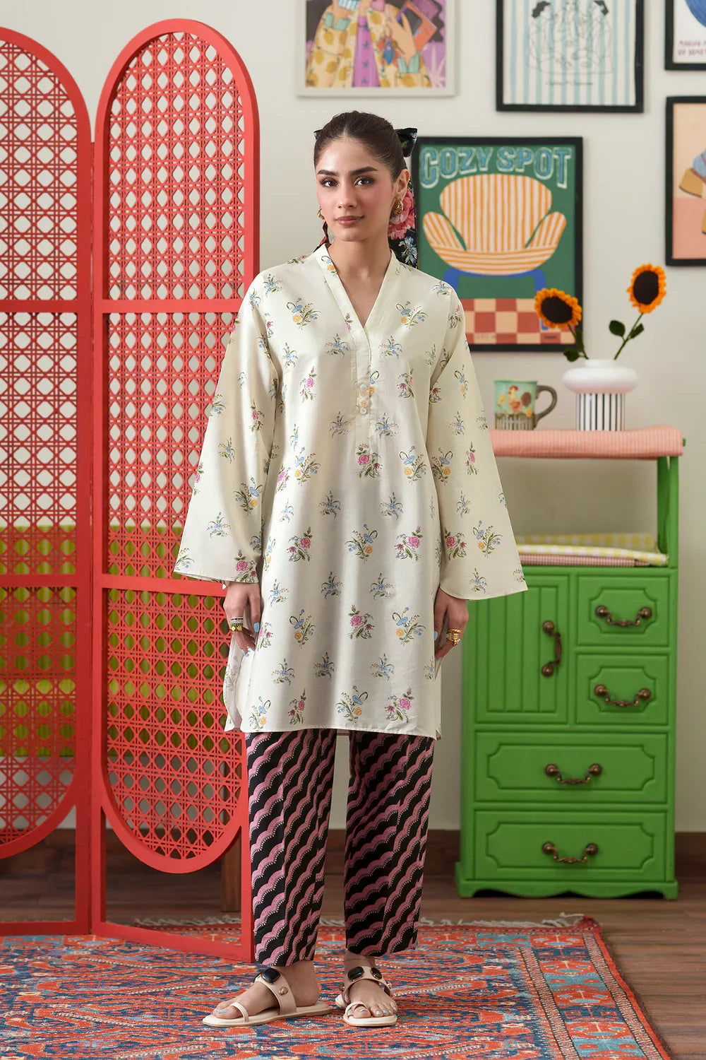 Ethnc Casual Summer '26 Drop 2 - Printed Suit E8552/102/005
