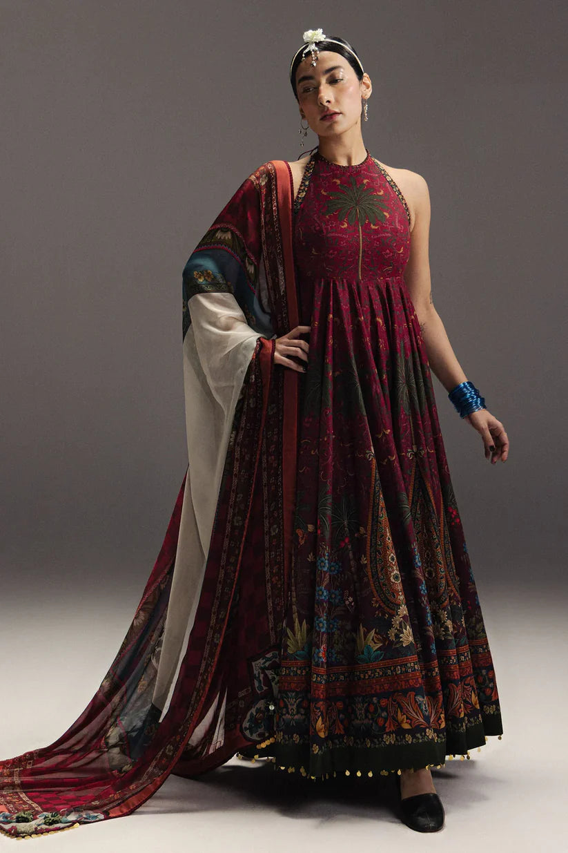 FIRDAUS-D6 | Zara Shahjahan Unstitched Anarkali’26
