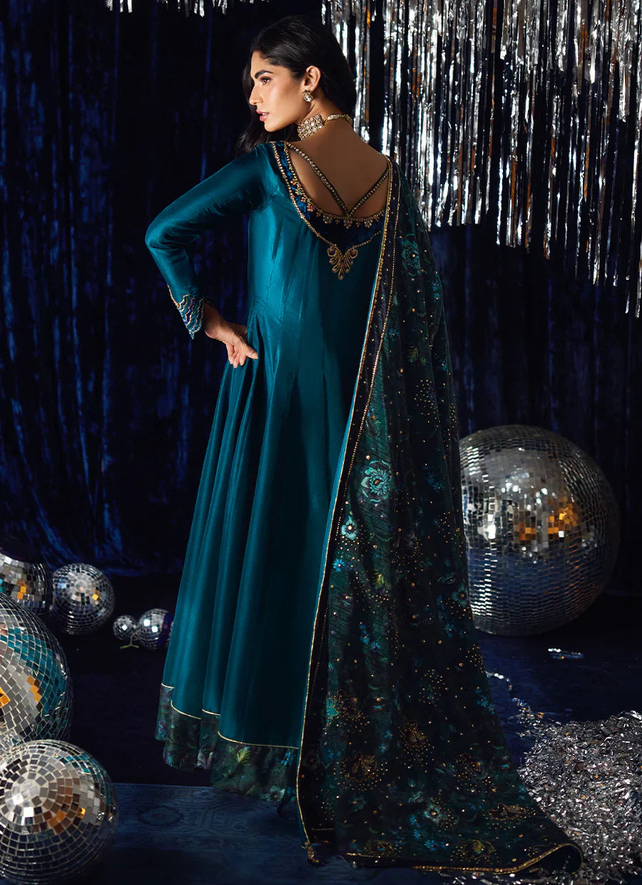 Farah Talib Aziz Velvet Fete '25 - Amura Teal Kalidaar