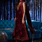 Farah Talib Aziz Velvet Fete '25 - Arden Garnet Shirt And Dupatta