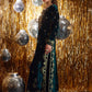 Farah Talib Aziz Velvet Fete '25 - Green Forest Green Velvet Shirt And Dupatta