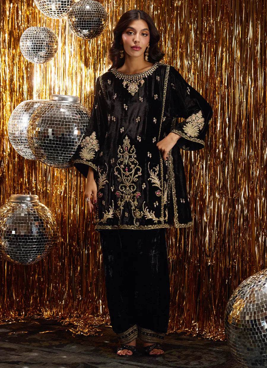 Farah Talib Aziz Velvet Fete '25 - Liana Onyx Shirt