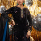 Farah Talib Aziz Velvet Fete '25 - Masika Black Shirt And Dupatta