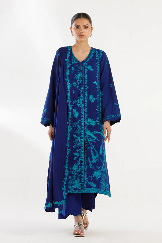 Sana Safinaz Eid Edit '26 - Stitched Embroidered Muzlin Suit | Fw25muz010bp3