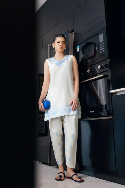 Zaib Staycation '25 - IVORY LUXURY EMBROIDERED 2PCS SET (NPA2-25303)
