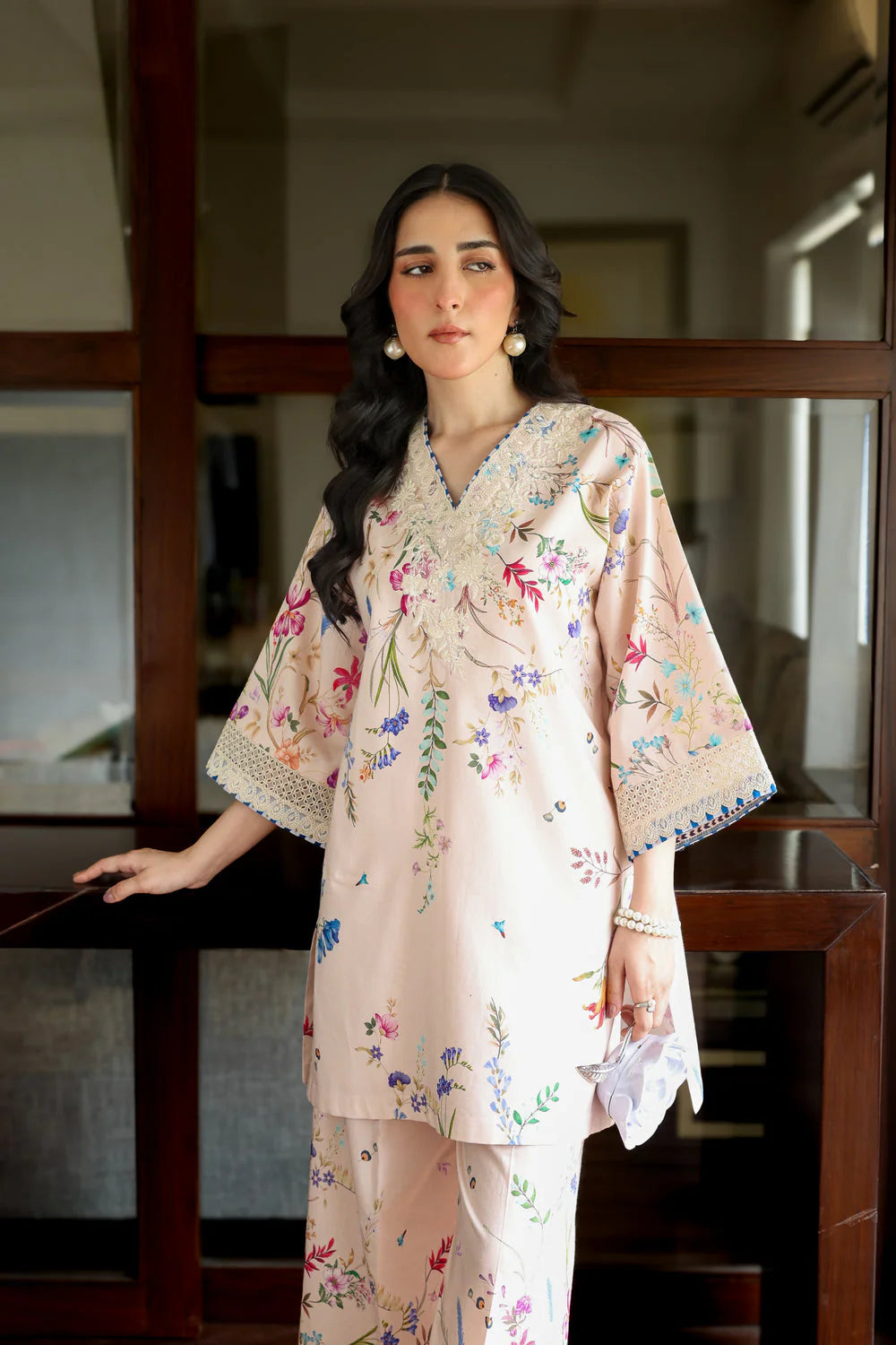 Zaib Staycation '25 - BLUSH PINK LILY LUXURY PRINTED & EMBROIDERED 2PCS SET (NPA2-25312)