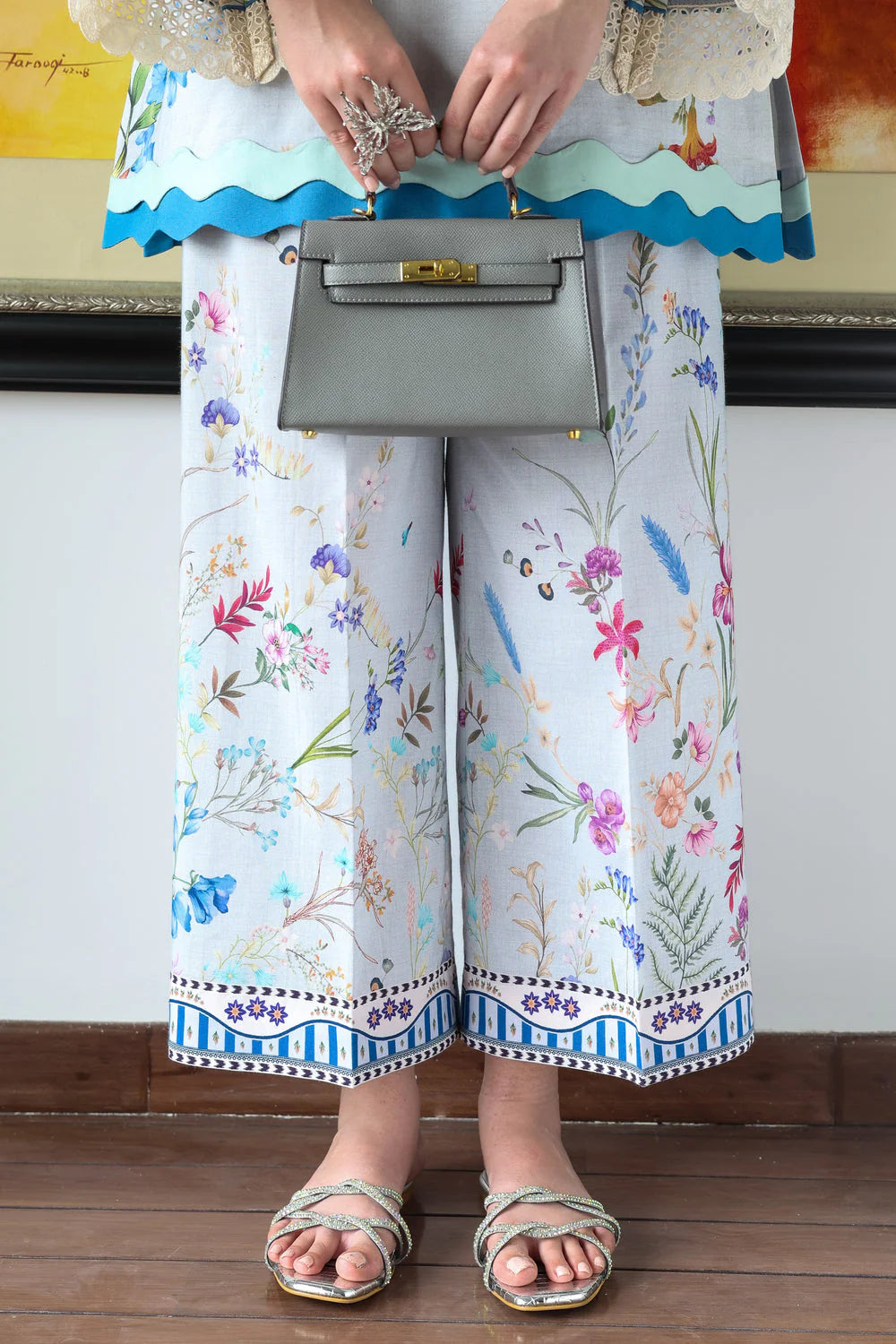 Zaib Staycation '25 - ICE BLUE LILY SET LUXURY PRINTED & EMBROIDERED (NPA2-25313)
