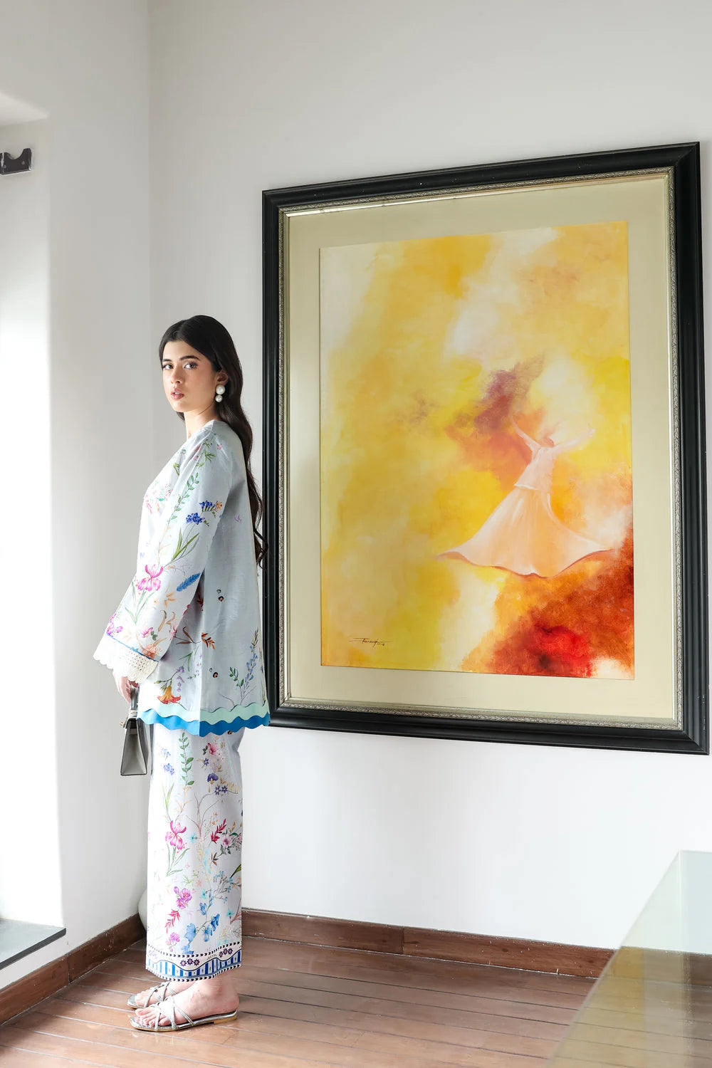 Zaib Staycation '25 - ICE BLUE LILY SET LUXURY PRINTED & EMBROIDERED (NPA2-25313)