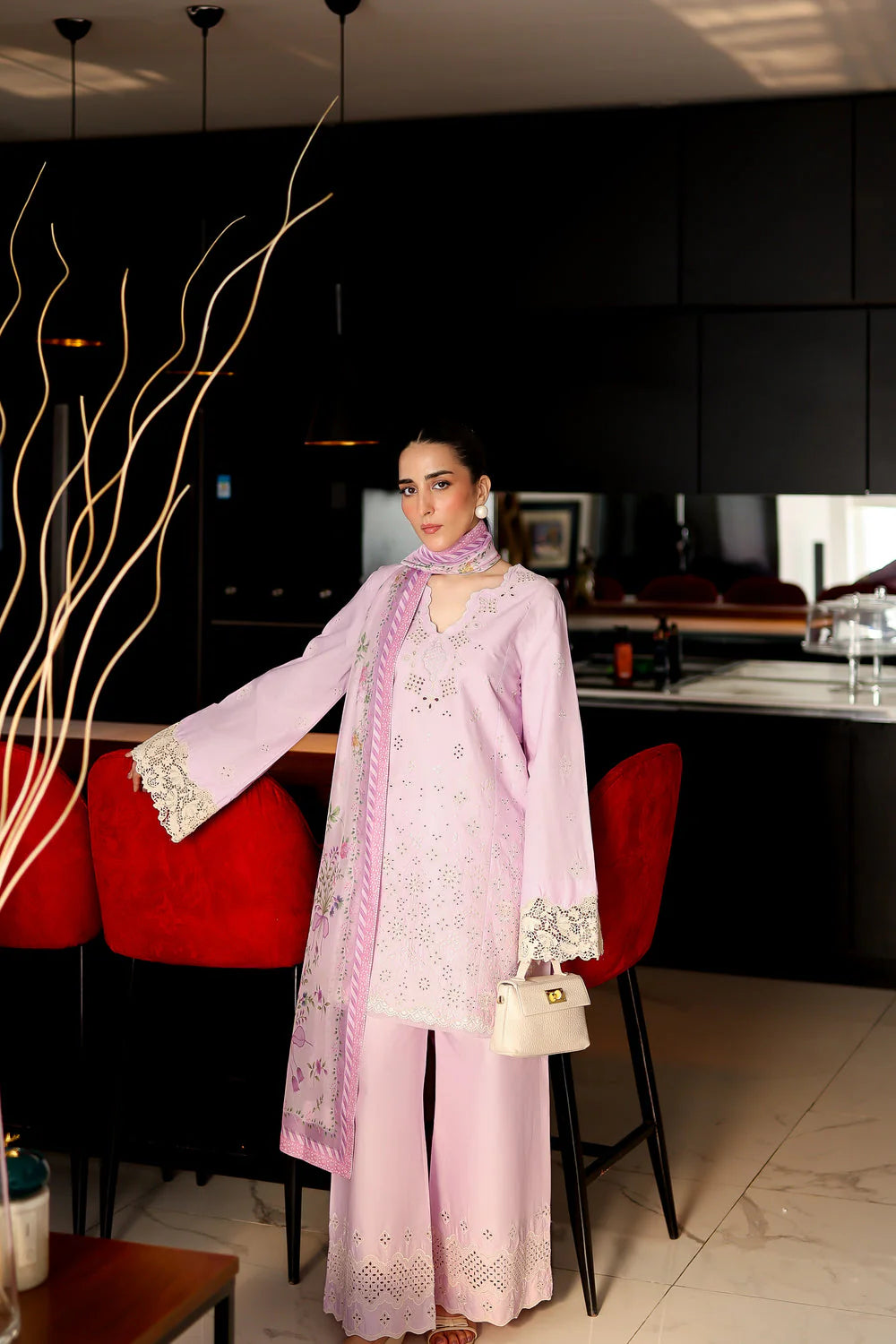 Zaib Staycation '25 - LILAC LUXURY EMBROIDERED 3PCS SET (NP3-25431)